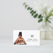 Bold Afro Zwarte Vrouw Baas Empowerment Kunst Visitekaartje (Staand voorkant)