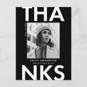 Bold Afstudeerder Black Foto Afstuderen Hartelijk Briefkaart (Voorkant)