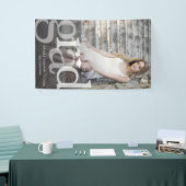 Bold AFSTUDEERDER Black Ombre Overlay Foto Afstude Spandoek (Beurs)