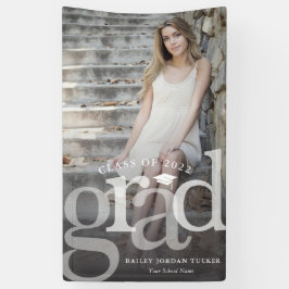 Bold AFSTUDEERDER Black Ombre Overlay Foto Afstude Spandoek