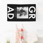 Bold Afstudeerder Black Photo Afstuderen Spandoek (Insitu)