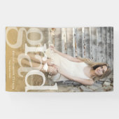 Bold AFSTUDEERDER Gold Ombre Overlay Foto Afstuder Spandoek (Horizontaal)