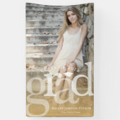 Bold AFSTUDEERDER Gold Ombre Overlay Foto Afstuder Spandoek (Verticaal)