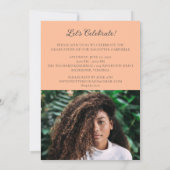 Bold Afstudeerder Modern Foto Aankondiging Partij  (Achterkant)