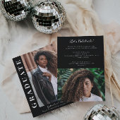 Bold Afstudeerder Modern Foto Aankondiging Partij 