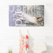 Bold AFSTUDEERDER Paars Ombre Overlay Foto Afstude Spandoek (Insitu)