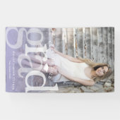 Bold AFSTUDEERDER Paars Ombre Overlay Foto Afstude Spandoek (Horizontaal)