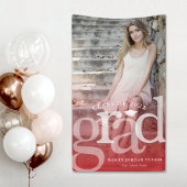 Bold AFSTUDEERDER Red Ombre Overlay Foto Afstudere Spandoek