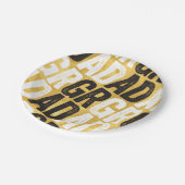 Bold AFSTUDEERDER Typografie Gold Goil Graduparty Papieren Bordje (Gekanteld)