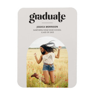 Bold Afstuderen Neutral Grey Photo Afstudeerder Aa Magneet