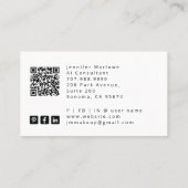 Bold AI Consultant Tarot Card Business Card Visitekaartje (Achterkant)