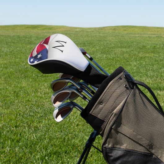 Bold American Flag Monogram Golfheadcover (Insitu)