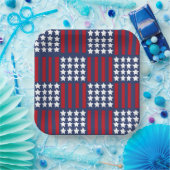 Bold American Spirit Stars & Stripes Viering Papieren Bordje (Feest)
