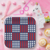 Bold American Spirit Stars & Stripes Viering Papieren Bordje (Feest)