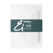 Bold Ampersand Green Typography Wedding Uitnodigingen Wikkel (Voorkant Voorbeeld)