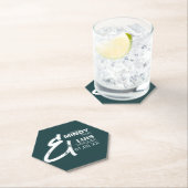 BOLD AMPERSAND Grunge Green White Wedding Kartonnen Onderzetters (Insitu)