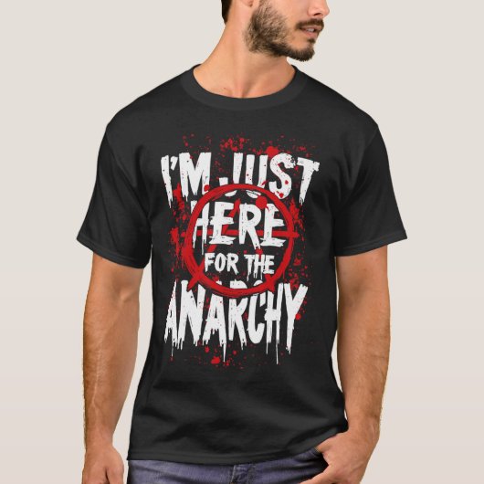 Bold Anarchy Statement Rebellious Punk Style Desig T-shirt (Voorkant)
