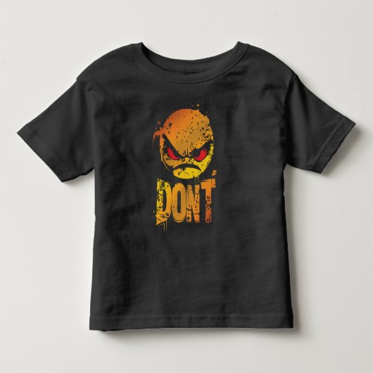 Bold Angry Emoji met 'DON'T'-tekst Kinder Shirts (Voorkant)