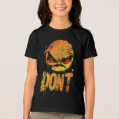Bold Angry Emoji met 'DON'T'-tekst Tri-Blend Shirt (Voorkant)