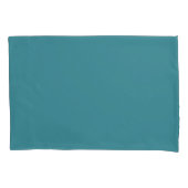 Bold Aqua Solid Color Pairs Satin Rolling Surf Kussensloop (Voorkant)