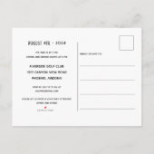 Bold Art Deco Golf 50ste verjaardag Party uitnodig Uitnodiging Briefkaart (Achterkant)