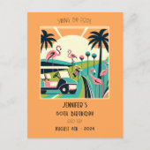 Bold Art Deco Golf 50ste verjaardag Party uitnodig Uitnodiging Briefkaart (Voorkant)