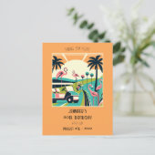 Bold Art Deco Golf 50ste verjaardag Party uitnodig Uitnodiging Briefkaart (Staand voorkant)