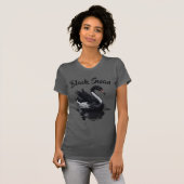 Bold Artistic Black Swan Elegance T-shirt (Voorkant volledig)