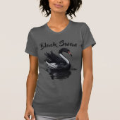 Bold Artistic Black Swan Elegance T-shirt (Voorkant)