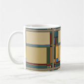 Bold Arts & Crafts Geometrisch bungalowpatroon Koffiemok (Links)