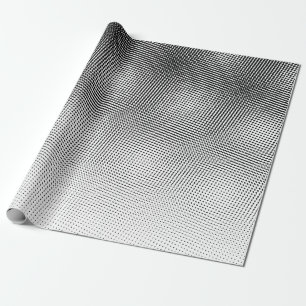 Bold Artsy Black en White Moiré Pattern Cadeaupapier