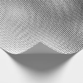 Bold Artsy Black en White Moiré Pattern Cadeaupapier (Hoek)