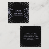 Bold Artsy Video Gaming Game Testing Joypad Modern Vierkante Visitekaartje (Voorkant / Achterkant)