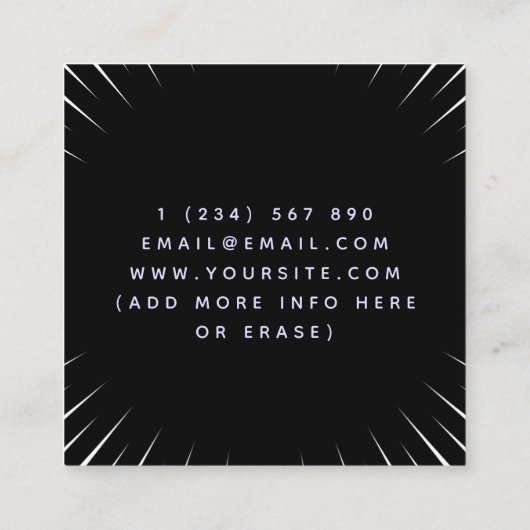 Bold Artsy Video Gaming Game Testing Joypad Modern Vierkante Visitekaartje (Achterkant)