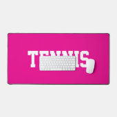 Bold Athletic Fun White TENNIS Text On Bright Pink Bureaumat (Keyboard & Muis)