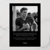 Bold Athletic Graduation PhotoPop Folie Uitnodiging (Achterkant)