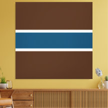 Bold Athletic Ocean Blue Deep Brown White Stripes