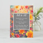Bold Autumn Garden Wedding Kaart (Staand voorkant)