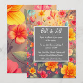Bold Autumn Garden Wedding Kaart (Voorkant / Achterkant)