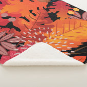 Bold Autumn Leaves Medley Sherpa Blanket Sherpa Deken (3/4)