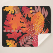 Bold Autumn Leaves Medley Sherpa Blanket Sherpa Deken (Voorkant (horizontaal))