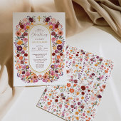 Bold Autumn Wildflower Garden Krans Doop Kaart