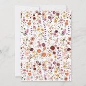 Bold Autumn Wildflower Garden Krans Doop Kaart (Achterkant)