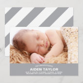 Bold Baby Birth kondiging Aankondiging (Voorkant / Achterkant)