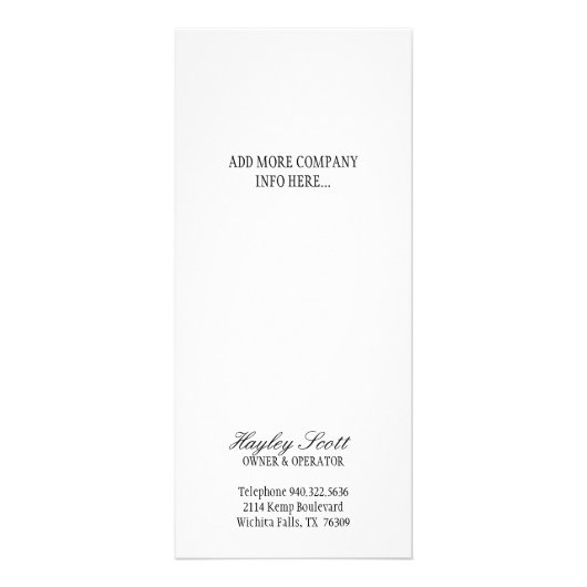 Bold Bakery Rack Kaart (Achterkant)