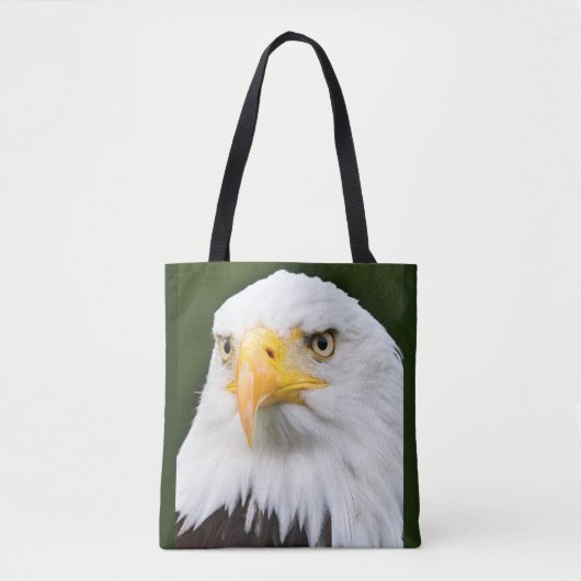 Bold Bald Eagle Head Patriottische Canvas tas (Voorkant)