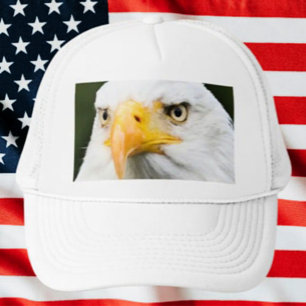 Bold Bald Eagle Hoofd Patriottische Trucker Hoed Pet