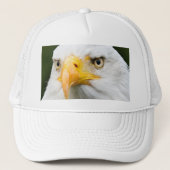 Bold Bald Eagle Hoofd Patriottische Trucker Hoed Trucker Pet (Voorkant)