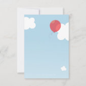 BOLD BALLON dank u opmerking blauwe lucht rood Kaart (Achterkant)