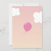 BOLD BALLON verjaardagsfeestje nodigen zonsonderga Kaart (Achterkant)